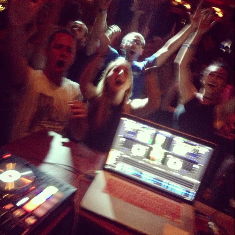 Hands up over the laptop