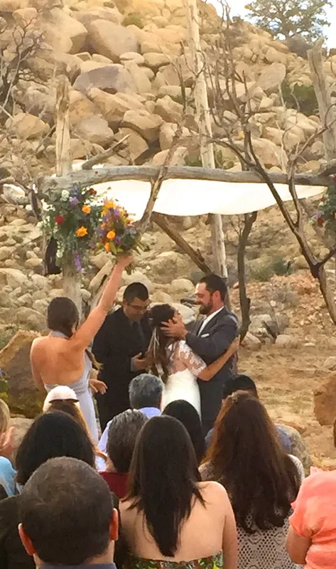 Ceremony among the boulders